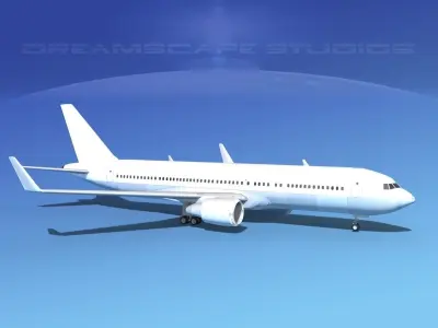 Boeing 767-300 Unmarked 1 3D model