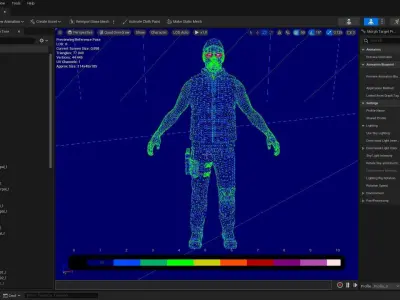 Casual Soldier 23 Low-poly 3D model