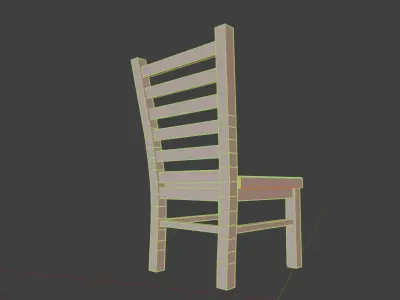 Medieval Chair Free low-poly 3D model