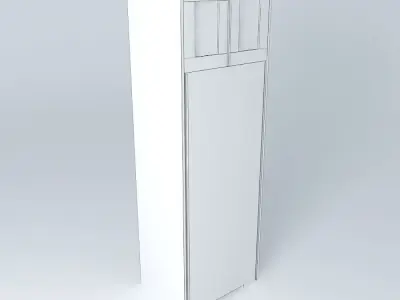 Closet Refrigerator wood Free 3D model