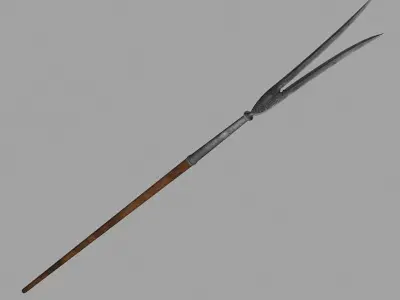 Fauchard fork polearm 3D model