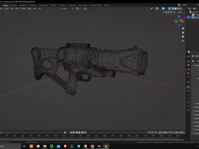 Sci-Fi Rocket Launcher 02 Low Poly Game Ready Asset Low-poly 3D model