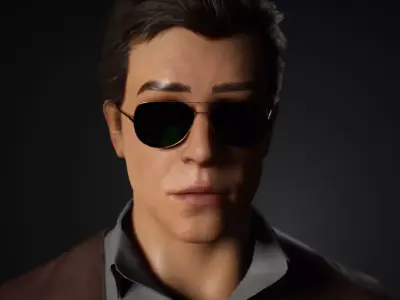 Male character Game Ready Low-poly 3D model