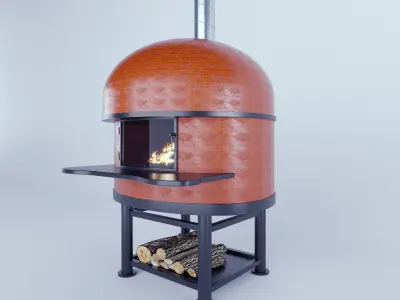 Artneo Pizza Oven Low-poly 3D model
