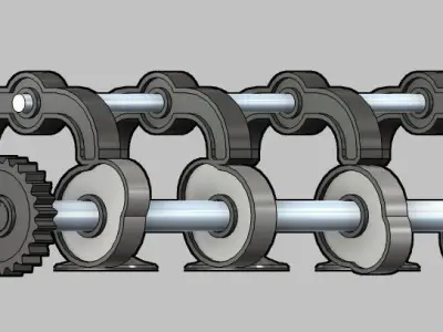 Rocker Arm System For Working Of Valve Free 3D model