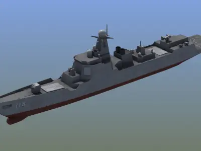 Type052D Destroyer LOD Low-poly 3D model
