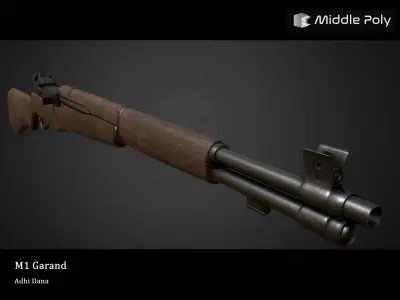 M1 Garand Free low-poly 3D model