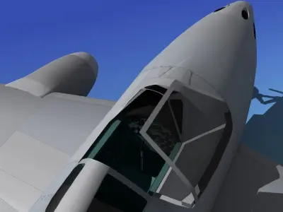 Messerschmitt ME-262A1 Bare Metal 3D model