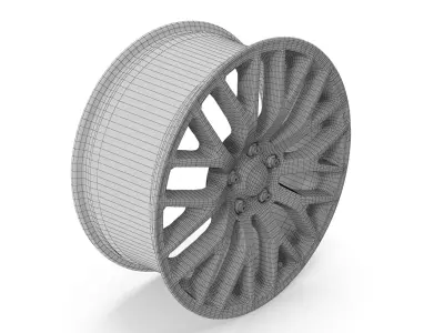Voxx GT Performance Pack Replica Wheel Silver  3D model