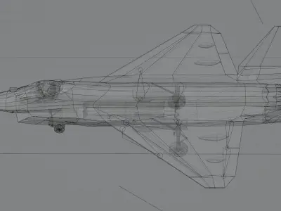 Sukhoi SU-75 Checkmate Low-poly 3D model