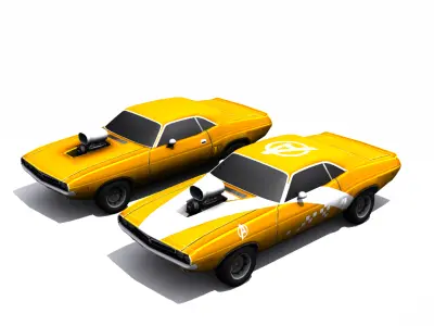 Dodge Challenger 1971 Low-poly 3D model