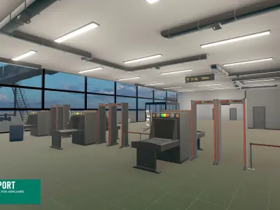 Airport - terminal for airplanes 3D model