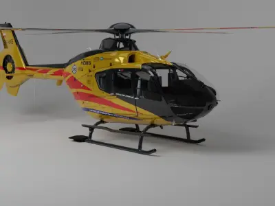 Helecopter ambulance helicopter 3D model