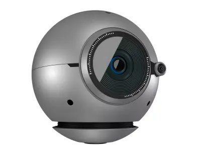 Drone silver Low-poly 3D model