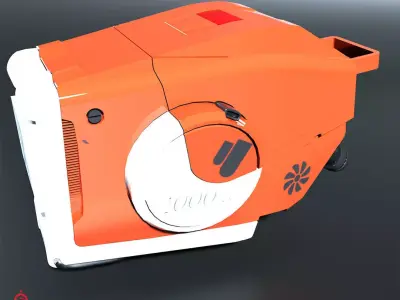 Mr Red Robot Free low-poly 3D model