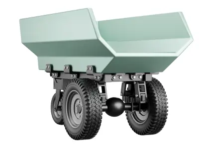 Cargo Trailer Trolley car  3D model