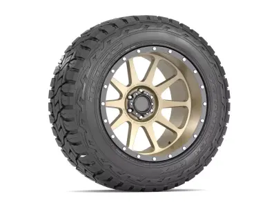 OFF ROAD WHEEL AND TIRE 14 3D model