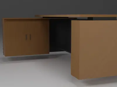 Office Table Free 3D model 3