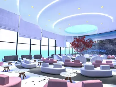 Airport Departure room 3D model