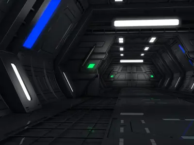 Sci Fi Corridor Interior 3D model