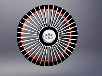 Toyota 2024 wheels Free 3D model