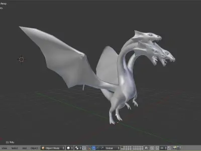 Dragon Base Mesh Free low-poly 3D model