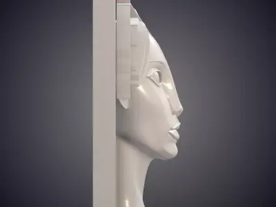 Abstract Cybernetic Woman Relief PM-770 3D print model