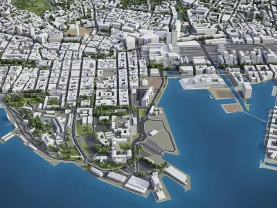 Oslo - Center Low-poly 3D model