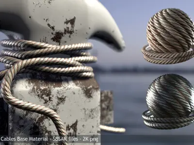 Rope and Cable Base Materials - png  sbsar Texture