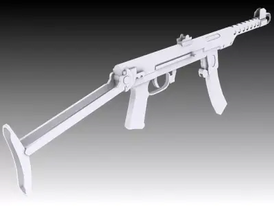 PPS43 gun Low-poly 3D model