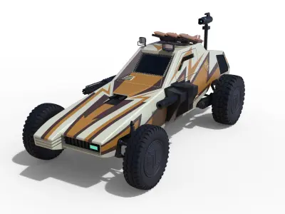 Dune buggy from movie Megaforce 1982 3D model