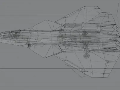 Lockheed NGAD prime concept fighter Low-poly 3D model