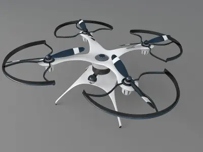 Generic Drone Quadcopter with Camera and RC 3D model