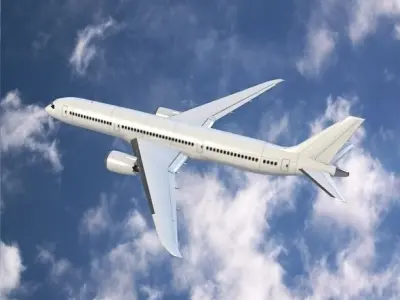Boeing 787-9 jetliner lowpoly version Low-poly 3D model