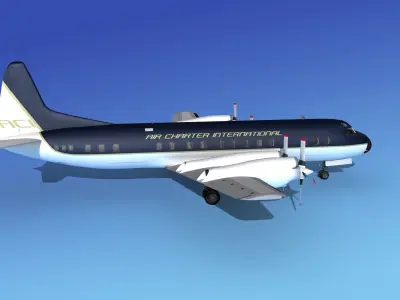 Lockheed L-188 Electra HP Air Charter Intl  3D model