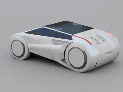 Sci-fi car Free 3D model