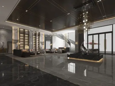 The Hotel Lobby 1 3D model
