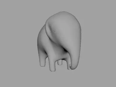Toy Elephant Low-poly 3D model