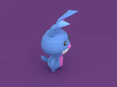 Chibi Rabbit 3D Model Low-poly 3D model