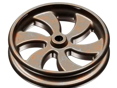 Rusty Steel Rim 3D model