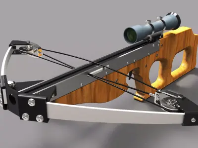 crossbow bow and arrow 3D print model