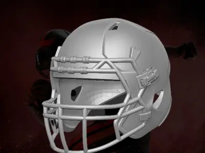 American Football Helmet 3D printable file for Action Figures 3D print model