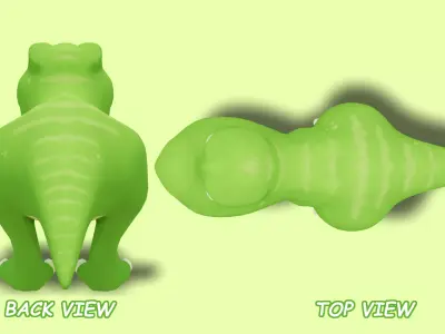 Cartoon Style T-rex 3D model