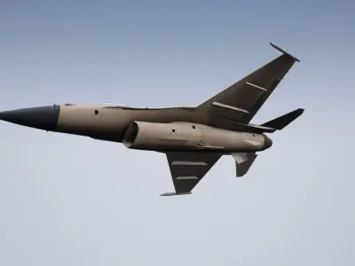 Animated Jet fighter f-16 falcon low poly Low-poly 3D model