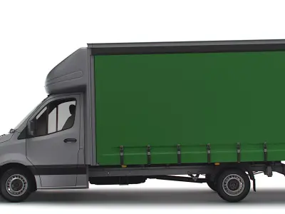 Freightliner Sprinter Luton Curtainsider 2023 3D model