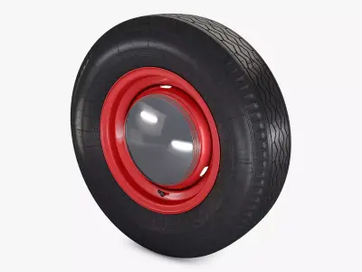 Retro Car Wheel M 2 3D model