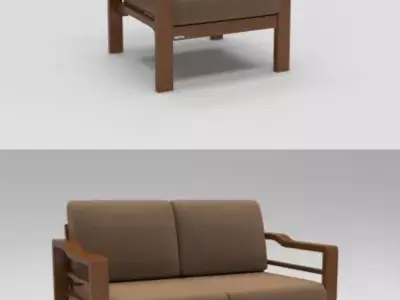 Simply comfortable sofa  Free 3D model