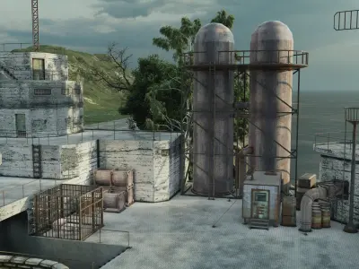 Outpost 3 Low-poly 3D model