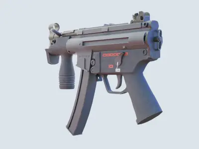 Submachine gun MP5K  3D model