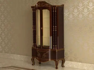 Classic Glass Cabinet 0001 Free 3D model purchase